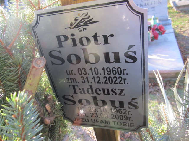 Tadeusz Sobuś 1962 Paczków - Grobonet - Wyszukiwarka osób pochowanych