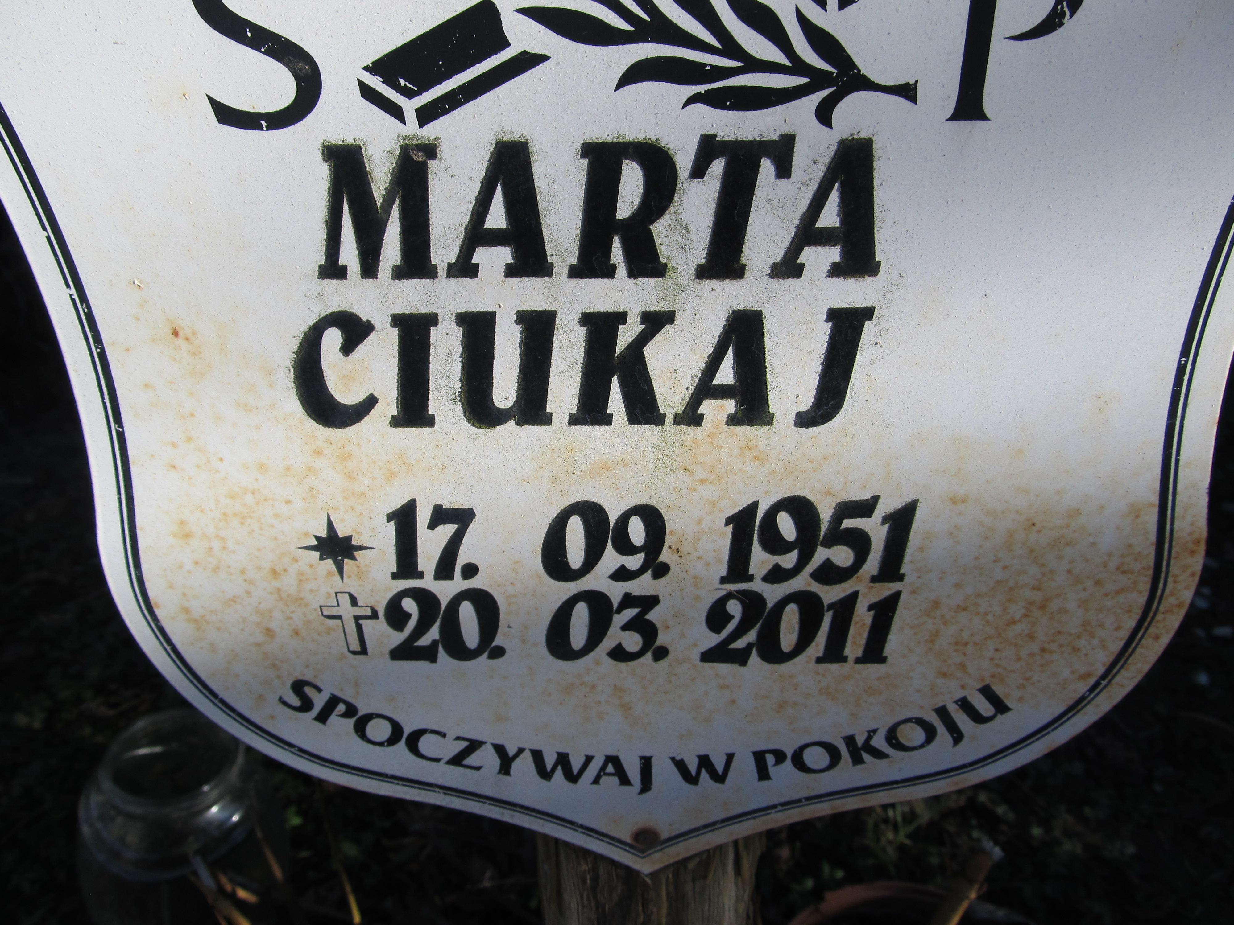 Marta Ciukaj 1951 Paczków - Grobonet - Wyszukiwarka osób pochowanych